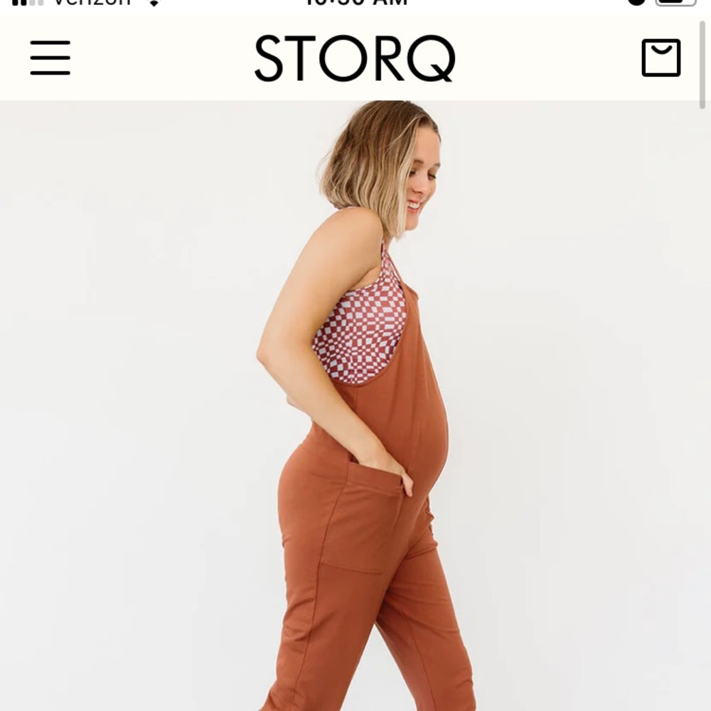 Storq maternity, post-partum, pregnancy overalls. Size 2 (small).